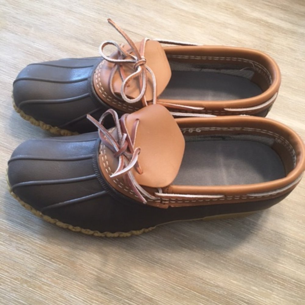 LL Bean Duck Boots Rubber, Leather, Lace, Moccasin Shoes Men's 10 M (175061)